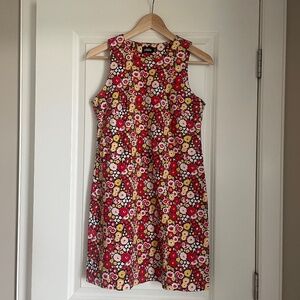 Kate Spade Saturday Everday Red Floral Shift Mini Dress Size 2 (XS)